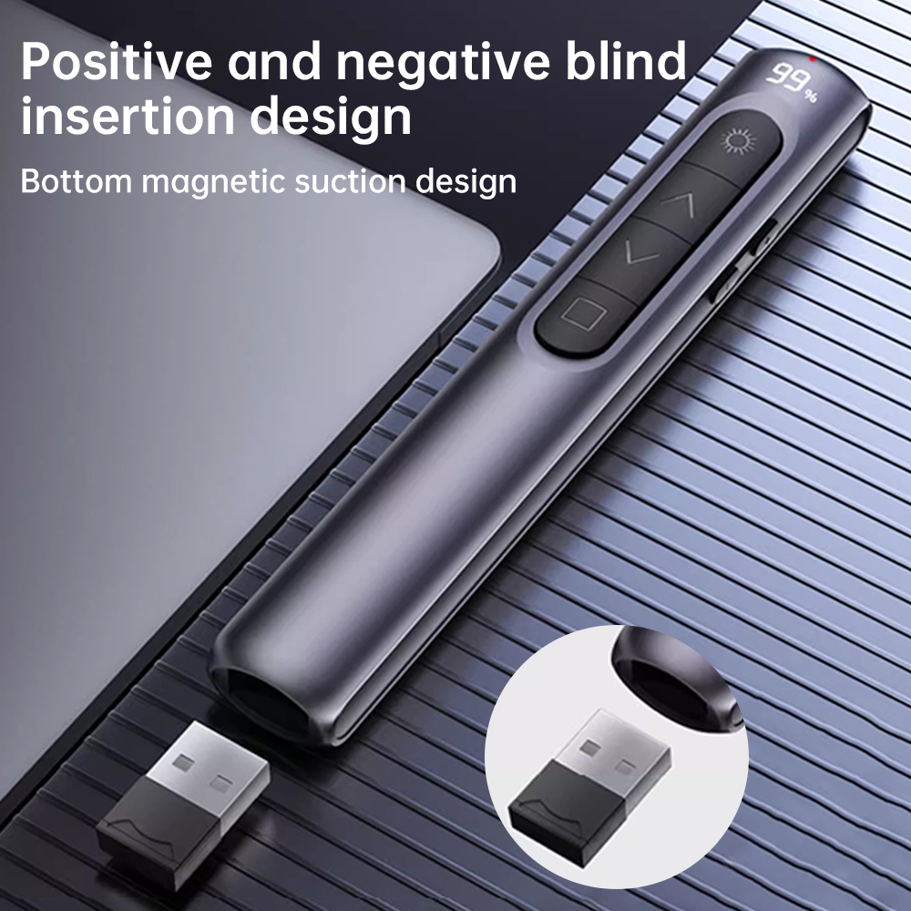 Laser Pointer Presenter - Wireless Page Turner Rechargeable Presenter Remote