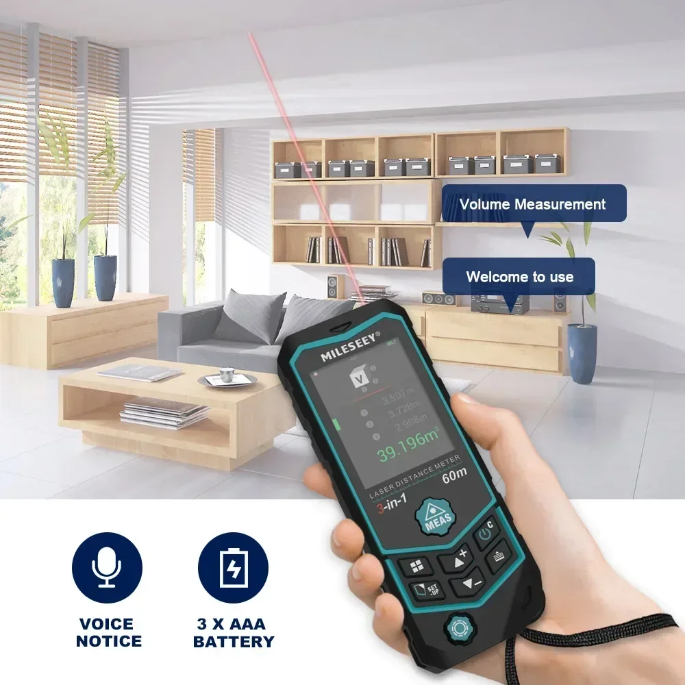 Mileseey R2B 60M USB Charging  - Laser Distance Measure ulasan dan harga