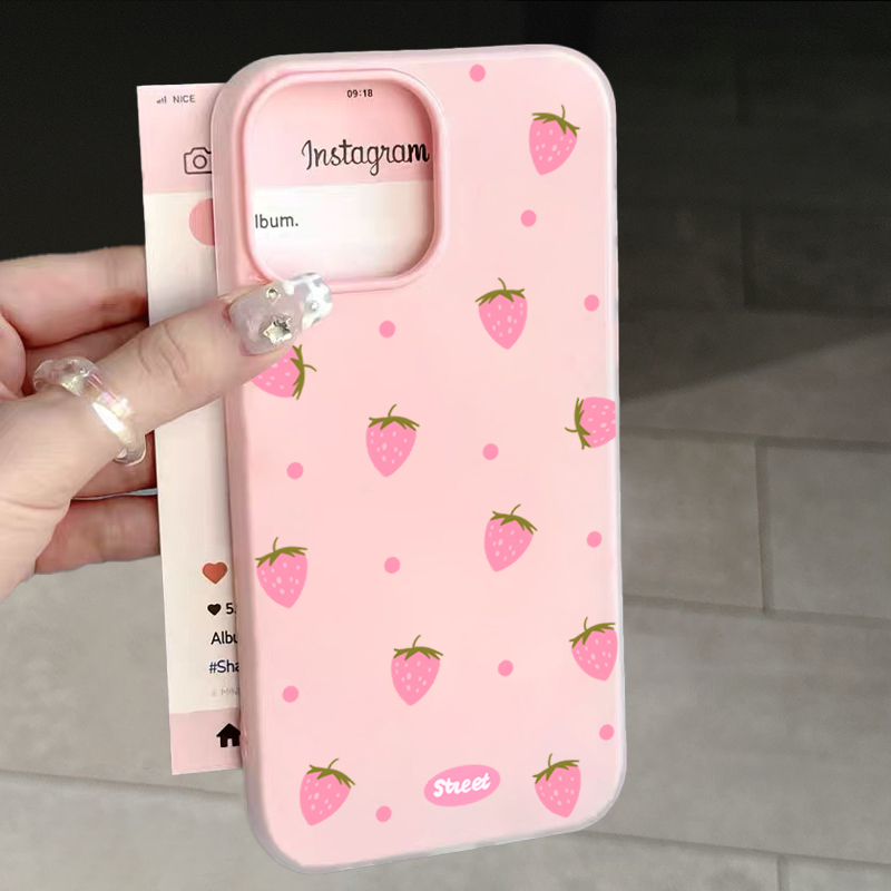 Sweet Pink Strawberry Pattern  - Samsung Galaxy S25 ulasan dan harga