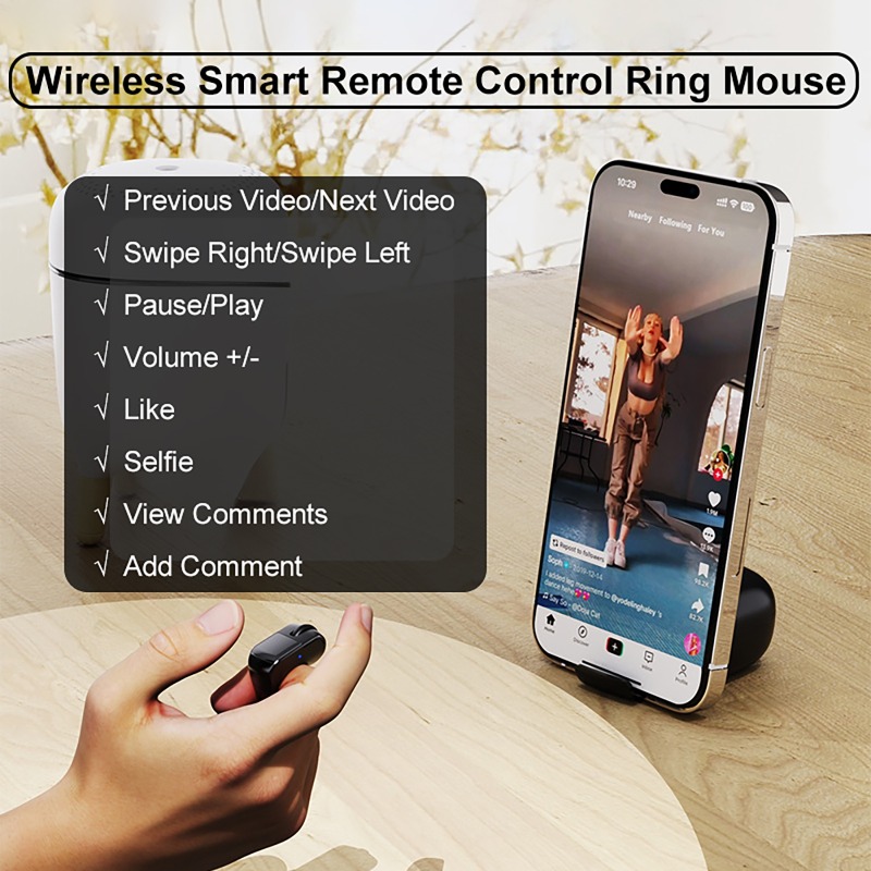 Mini Fingertip Smart Remote Co - Laser Pointer Presenter ulasan dan harga
