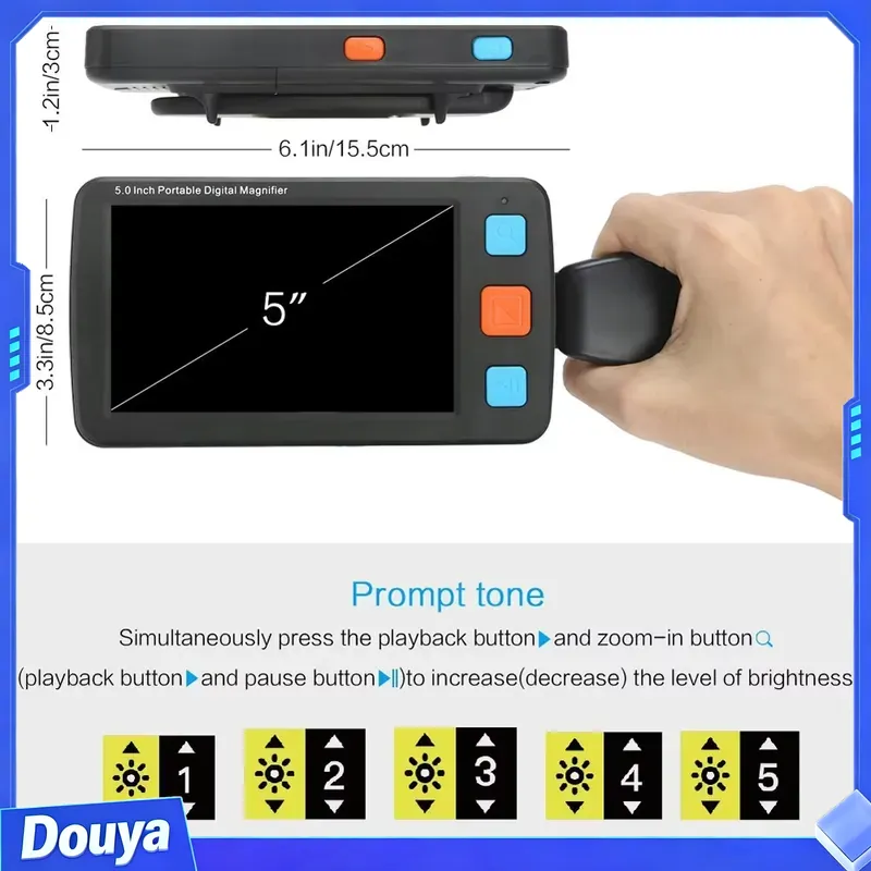 Hongda Portable Plastic 5 Inch - Digital Magnifier Reading ulasan dan harga